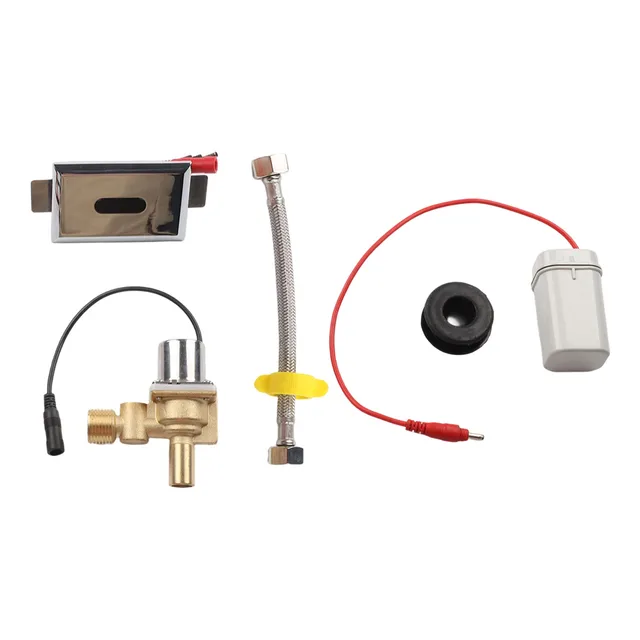 Électrovanne Automatic Infrared Urinal Flush Valve With Solenoid 6V DC Sensor Operated Adjustable Range 30-100cm Urinal Sensor Accessories Autres vannes — détail 4