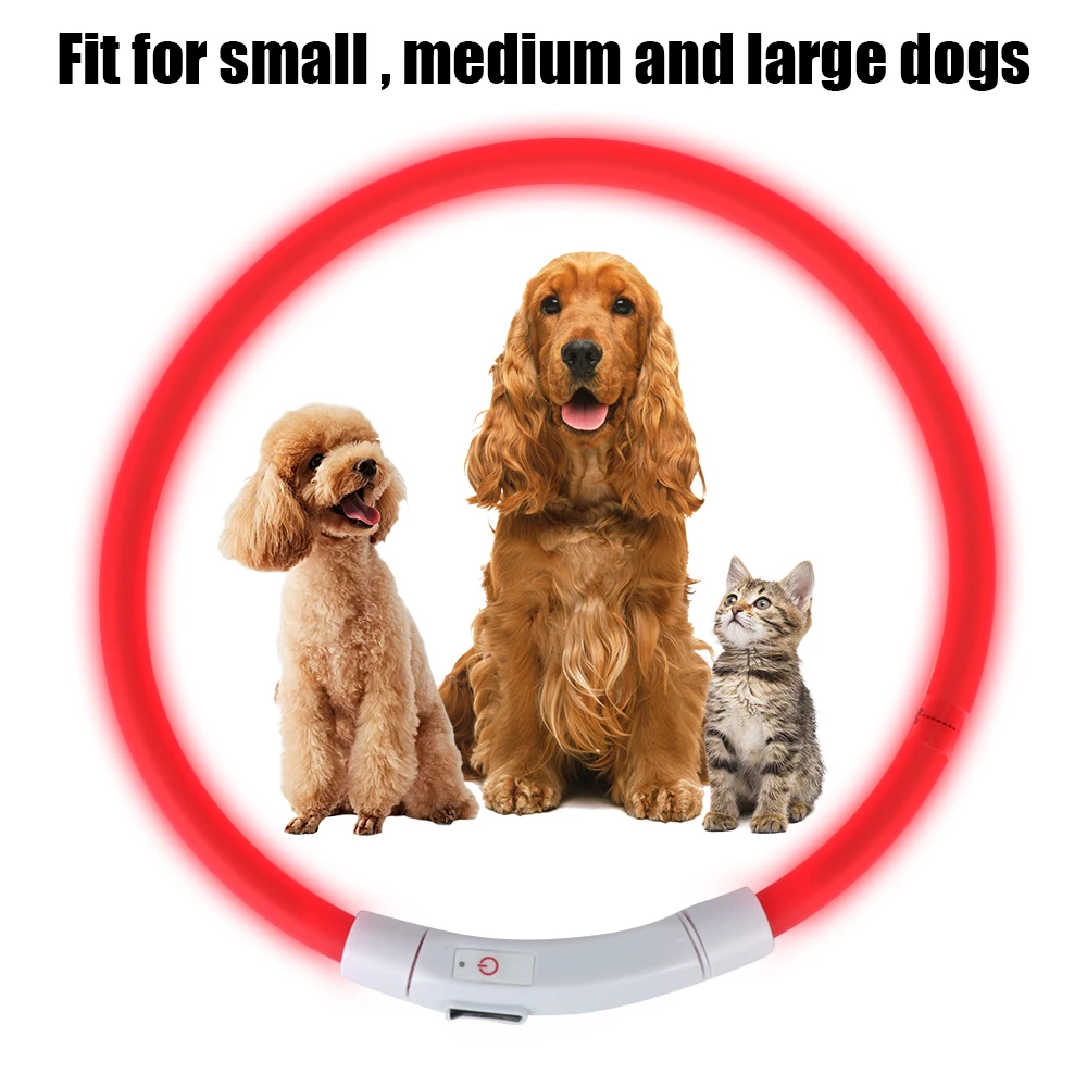 Night Luminous Charge Collar Pet Accessories Night Safety Flashing Glow Collar Dog Loss Prevention Led Usb Dog Collar