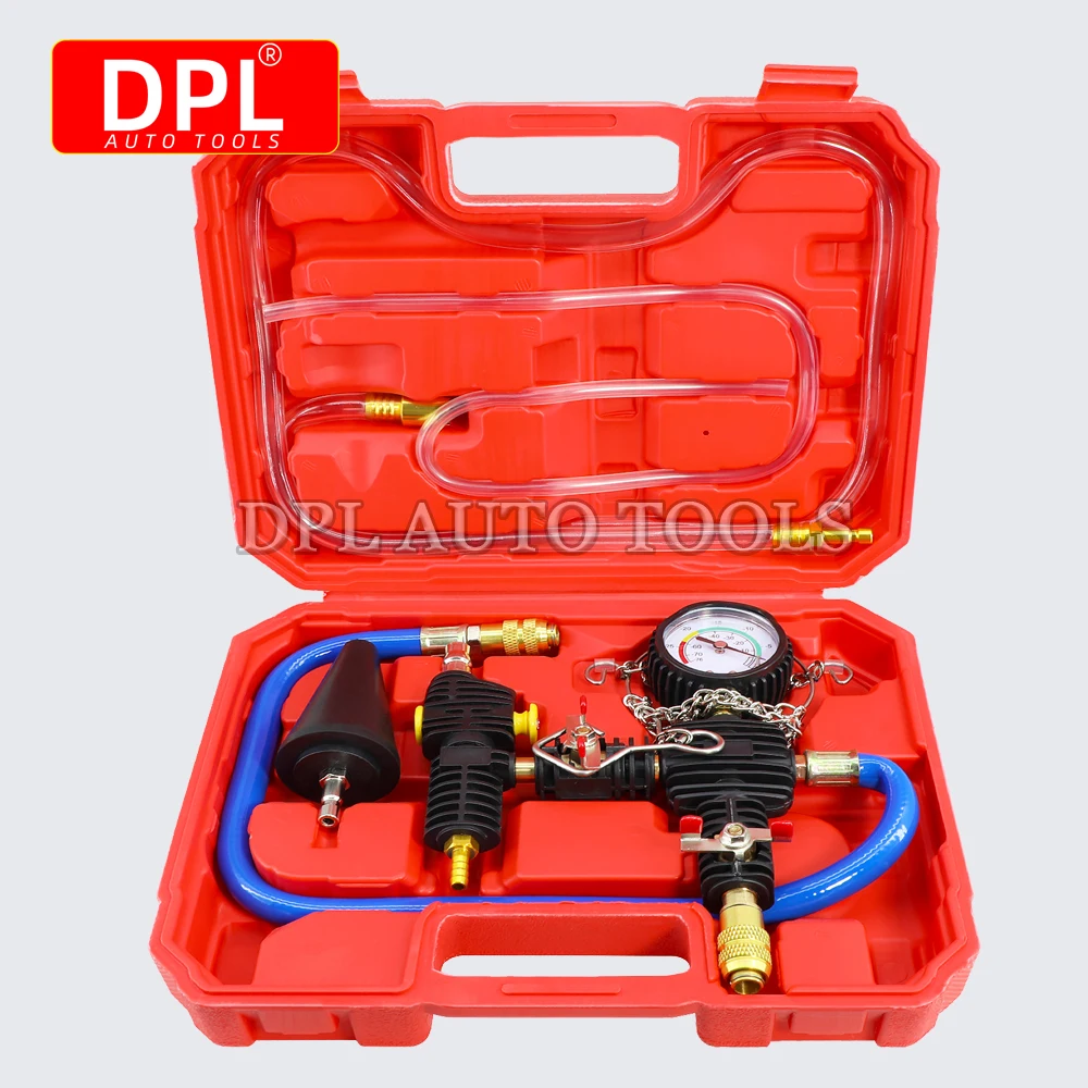 Car Radiator Coolant System Vacuum Purge Water Antifreeze Changer Coolant Refill Tool Kit With Adapter
