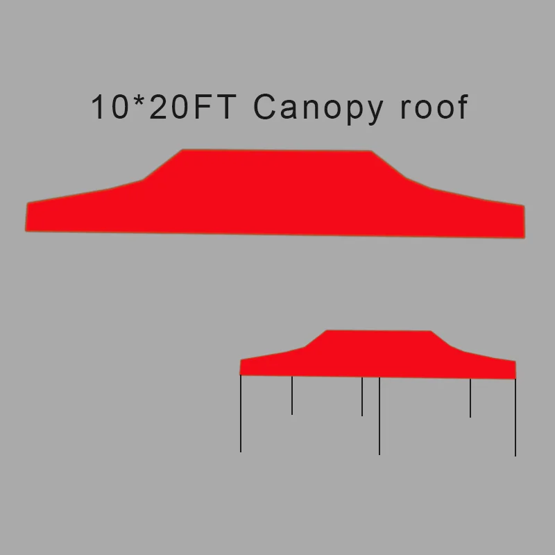 10*20FT Folding Tent Roof Canopy White Tent Roof For Sporting Events Outdoor Party Tents Sun Shelter For Varieties Frame