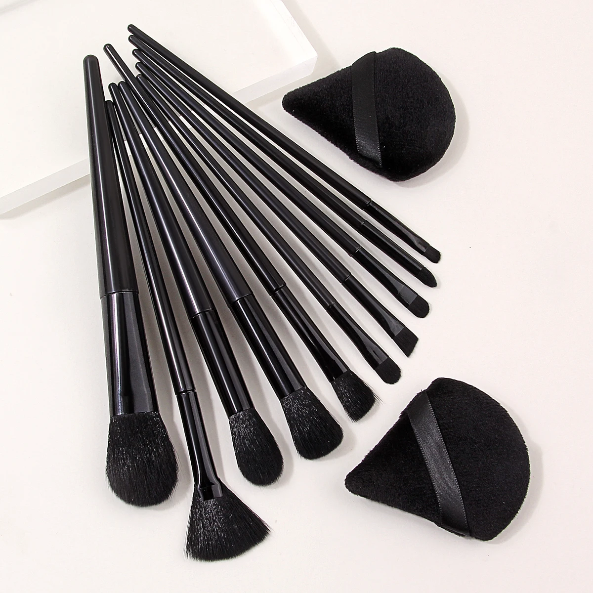 12 Pcs Makeup Brush Set, All-in-one Face and Eye Cosmetic Brushes,for Blush, Foundation, Eyeshadow, Powder Application