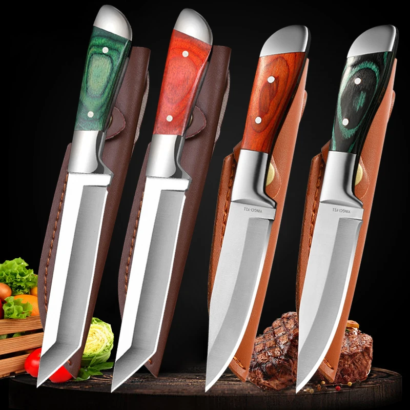 Handmade Forged Fruit Vegetable Knife Fish Fillet Peeling Deboning Knives Cleaver High Hardness Meat Butcher Knife