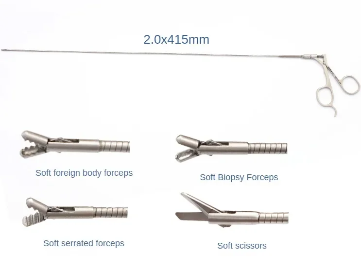 Urological instruments cystoscope foreign body biopsy serrated scissors soft extraction double J-tube forceps