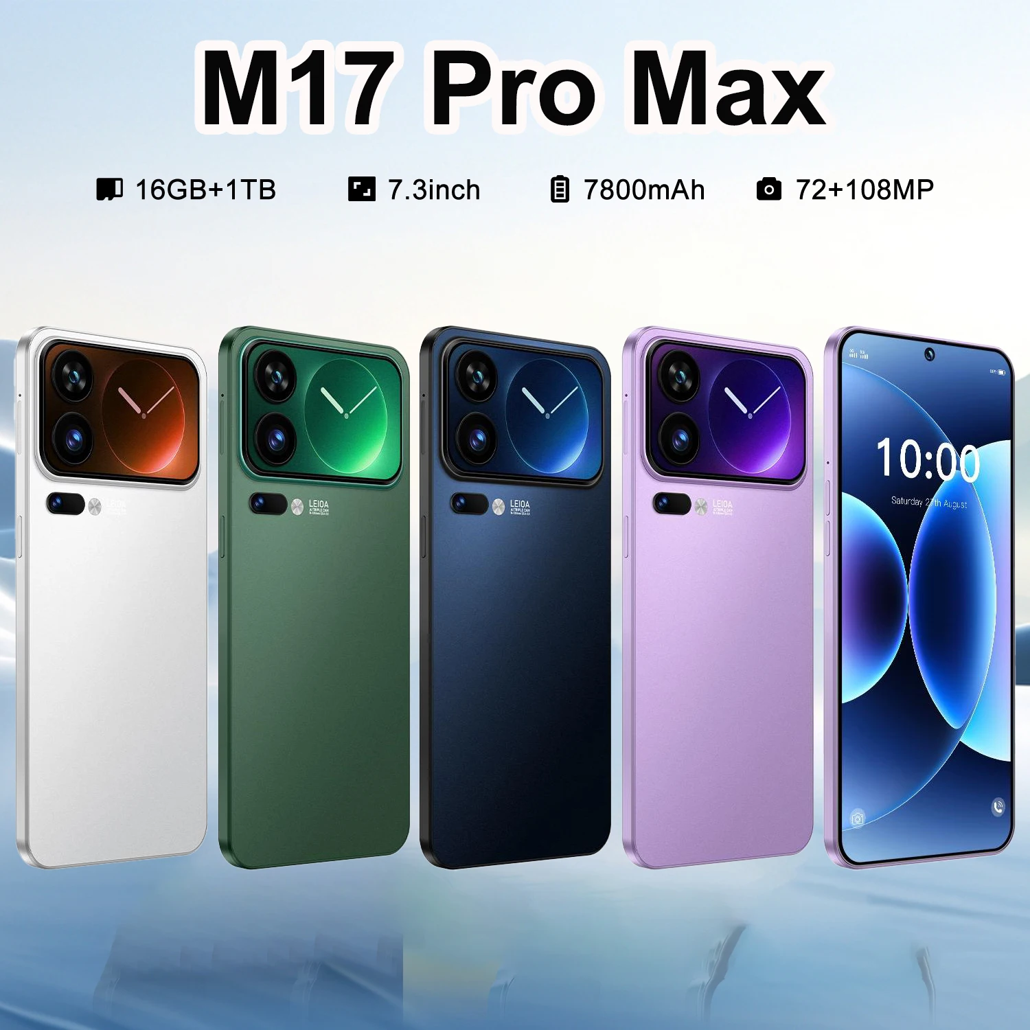 

2026 HOT High Quality Silicone Case For M17 Pro Max 7.3 Inch Smartphone Shockproof Cover Lite Moblie Phones Cases Accessories