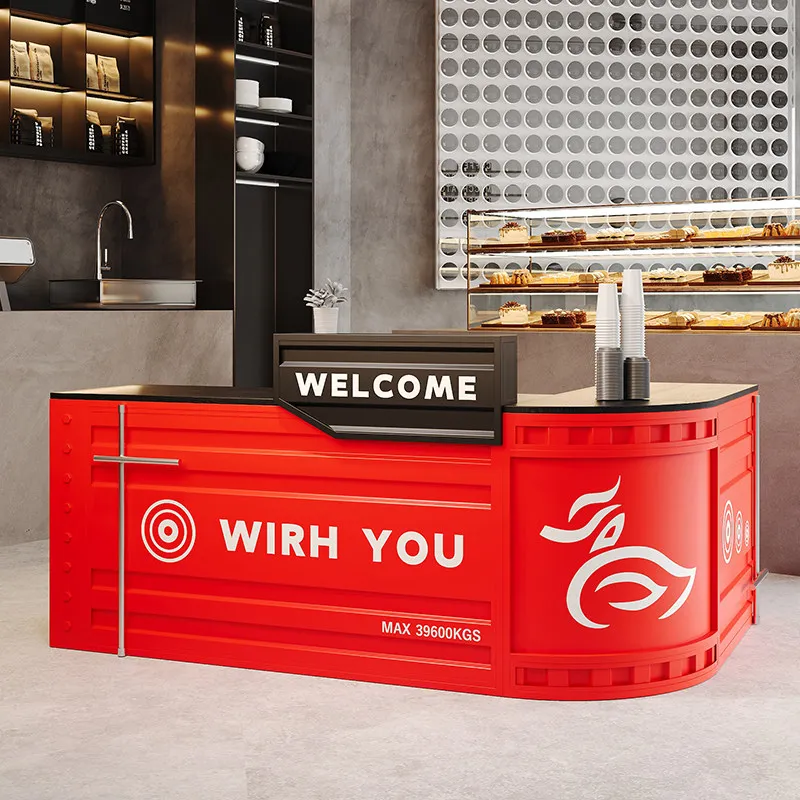 

Кассовый прилавок, креативная стойка для спортзала, коммерческая ретро-стойка из кованого железа, рабочие столы, мебель для клиентского центра, офисная мебель