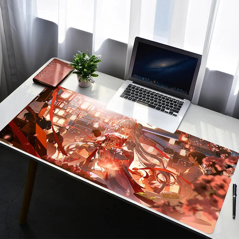 

Mouse Pad Laptop Non Slip Extended Desktop Mouse Mat Wuthering Waves Jinhsi PC Rubber Keyboard Pad Gaming Accessories Mousepad