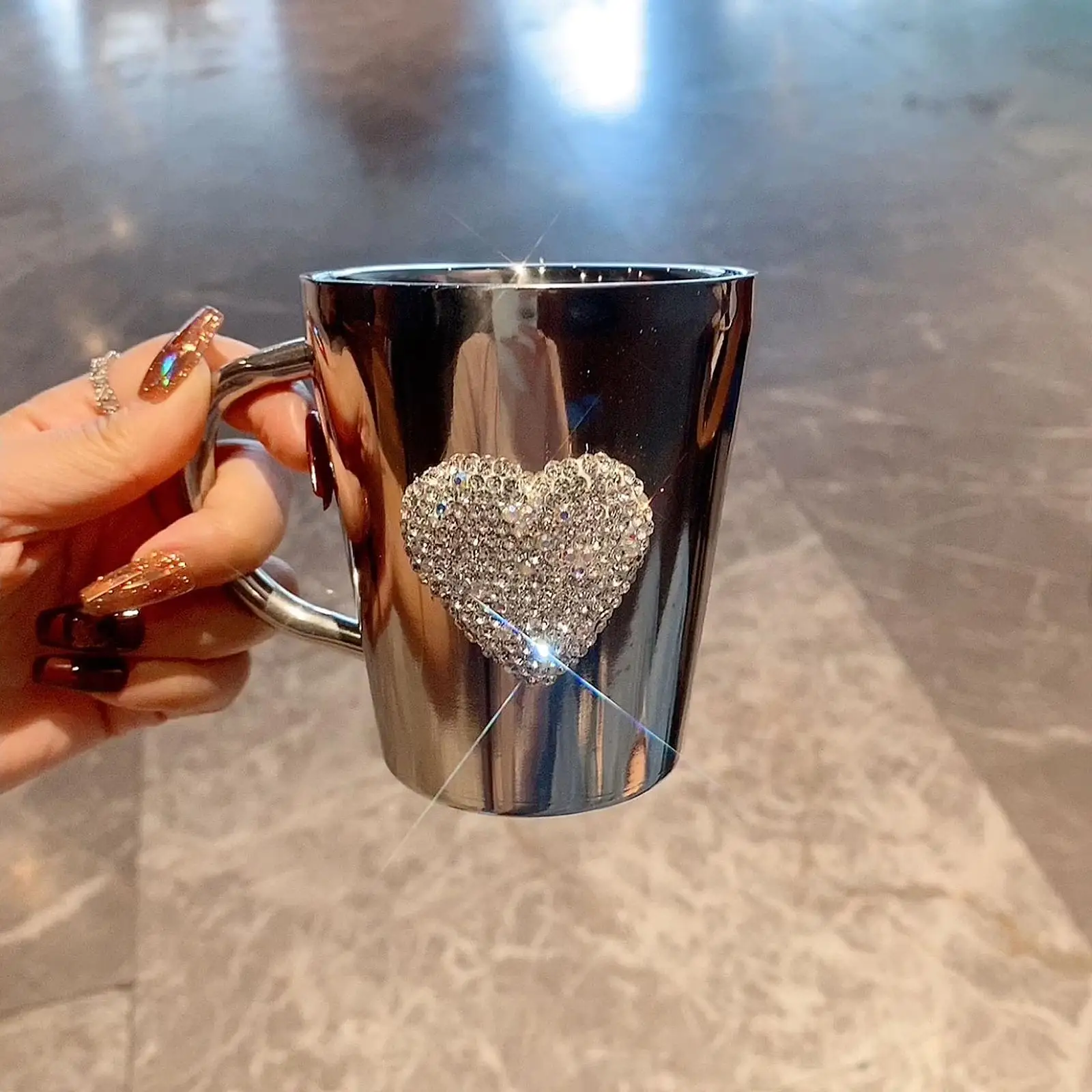 

Stainless Steel Mug Creative for Home Office with Handle Drinkware Water Cup