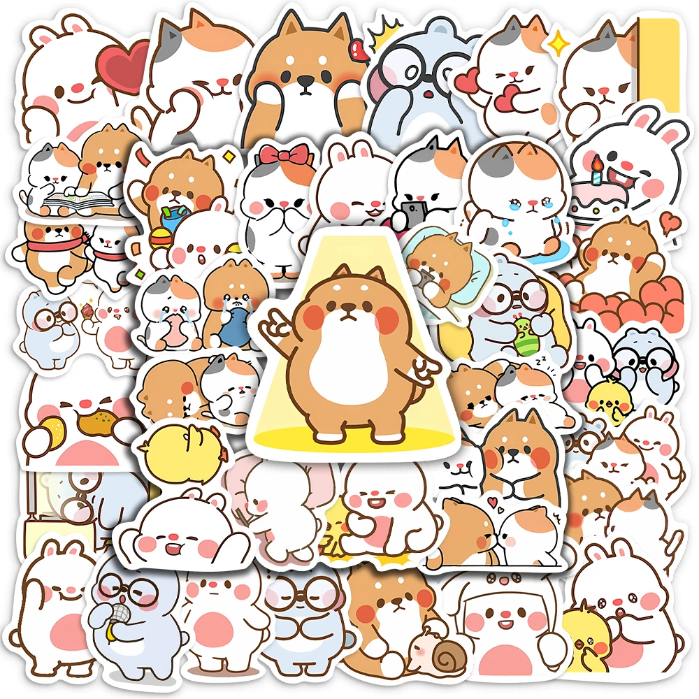 10/25/50PCS Kawaii Cartoon Anime Tonton Friends Stickers  Waterproof Scrapbooking Material Notebooks Laptop Luggage Guitar Toy