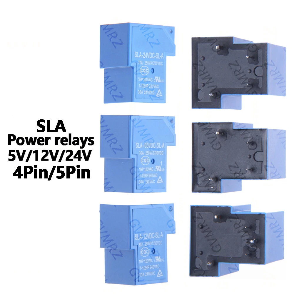 4P/5P 05V/12V/24V Power relays SLA-05VDC-SL-A SLA-09VDC-SL-A SLA-12VDC-SL-A SLA-24VDC-SL-A 30A 4PIN T90 5PIN