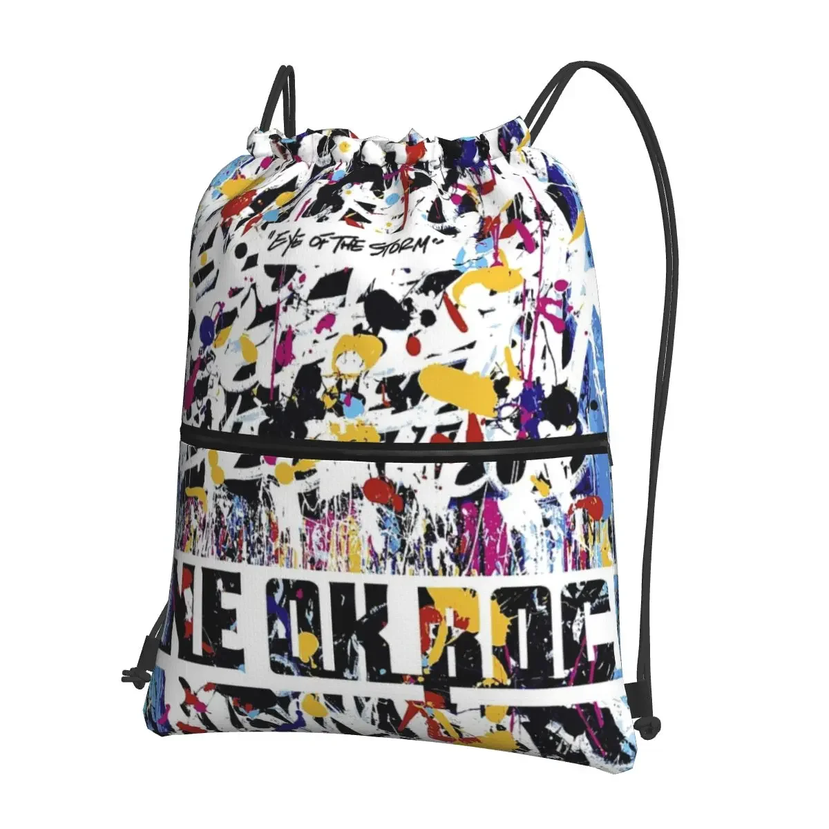 One Ok Rock Eye Of The Storm Backpacks Drawstring Bag Multi-function Drawstring Bundle Pocket Book Bags For School Students