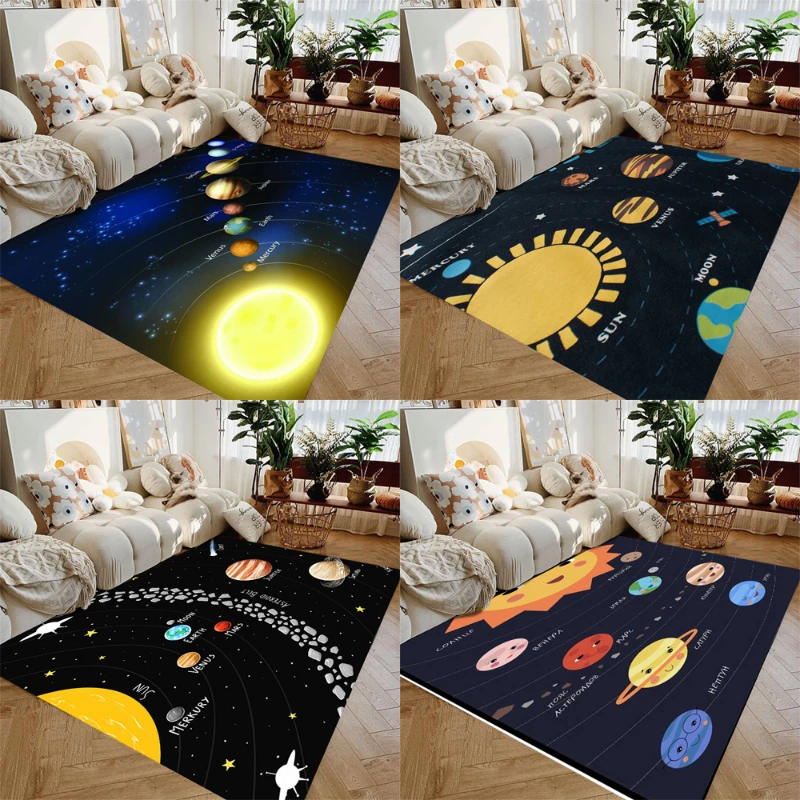 

Space Universe Planet Carpet 3D Printed Floor Mats Carpet Living Room Kitchen Entrance Door Mat Anti-slip Rug Area Hallway Mats