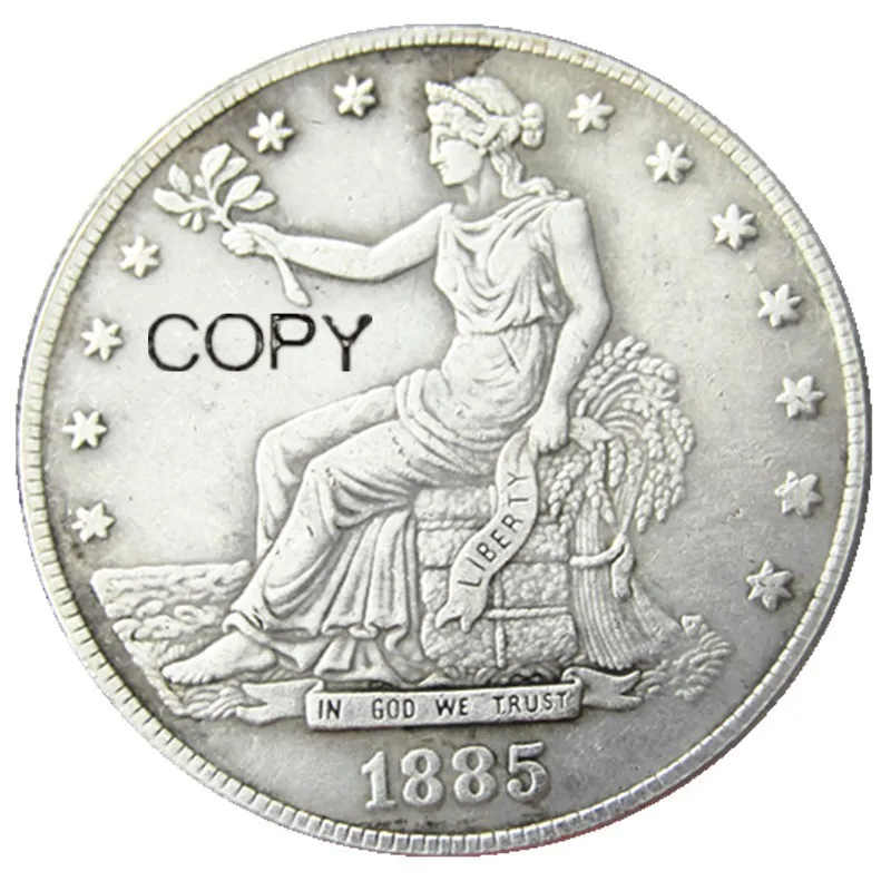 US 1885 Trade Dollar Silver Plated Copy Coin