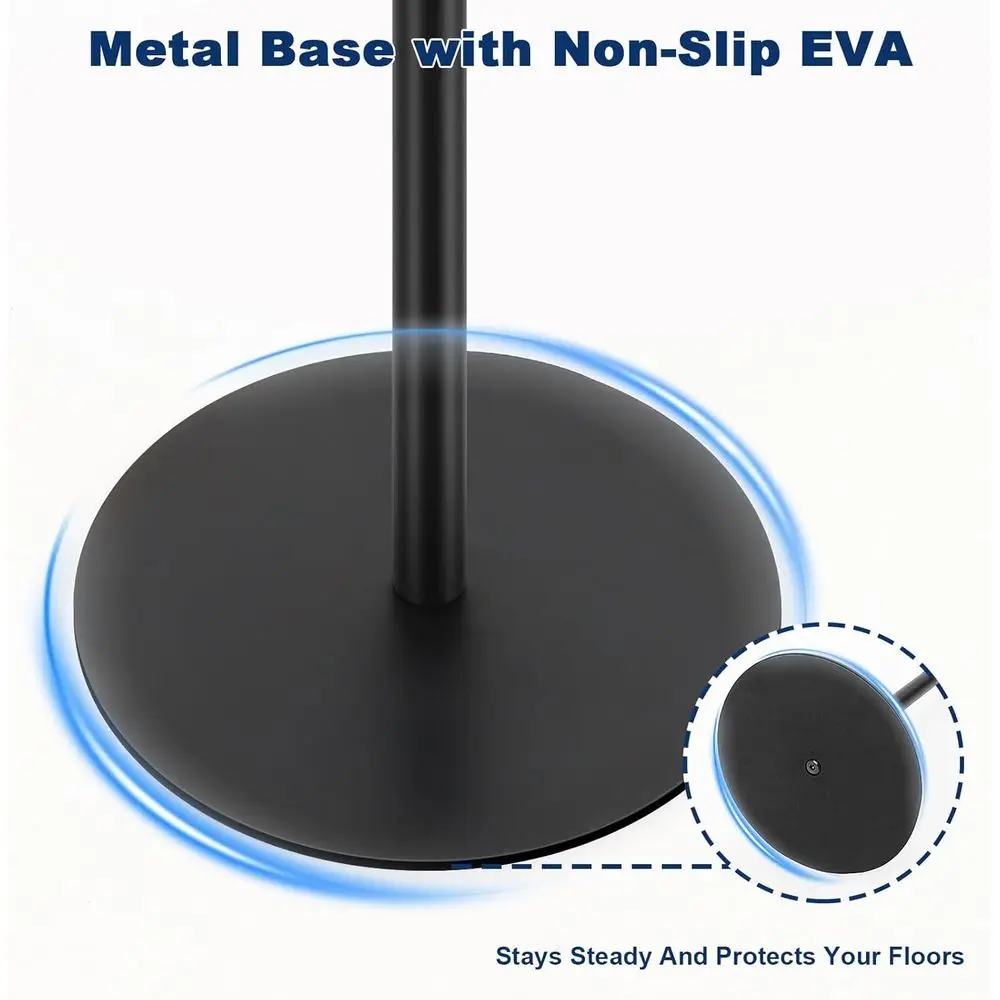 Toilet Paper Holder Stand with Balanced Base, Tissue Roll Holder for Bathroom/Kitchen Countertop (Matte Black, Metal Base) view 4