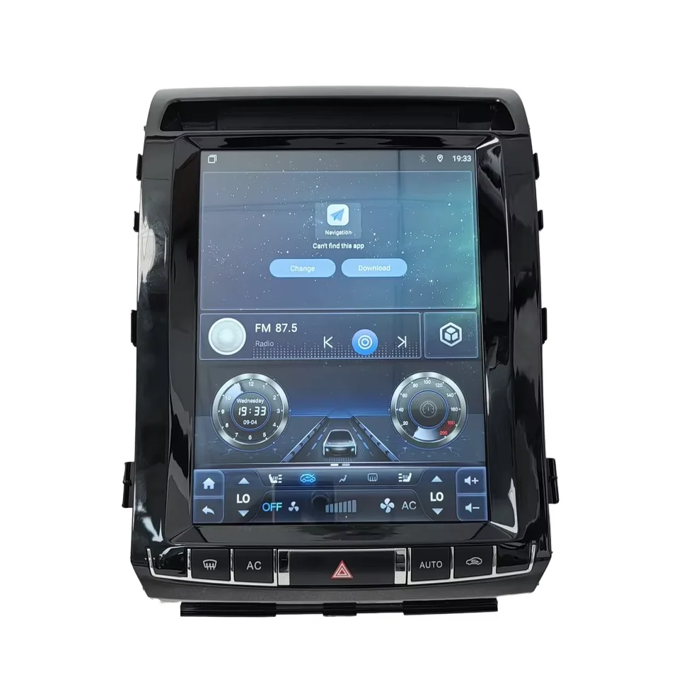 12.1-Inch vertical screen for Toyota Land Cruiser LC200 2008-2015 with mirror link radio video output low-end high-end