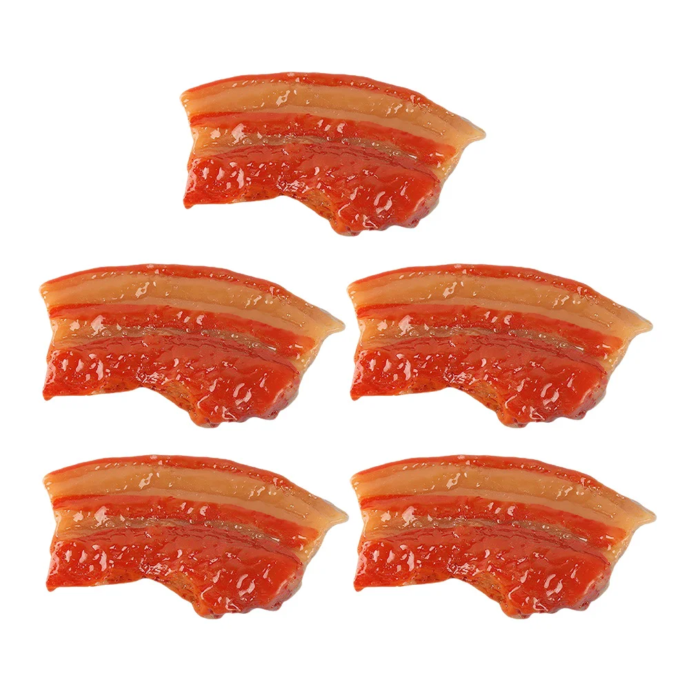 5Pcs Realistic Meat Simulation Artificial Food Decoration Photo Prop Home Kitchen Display Meat Model Lifelike Food Model