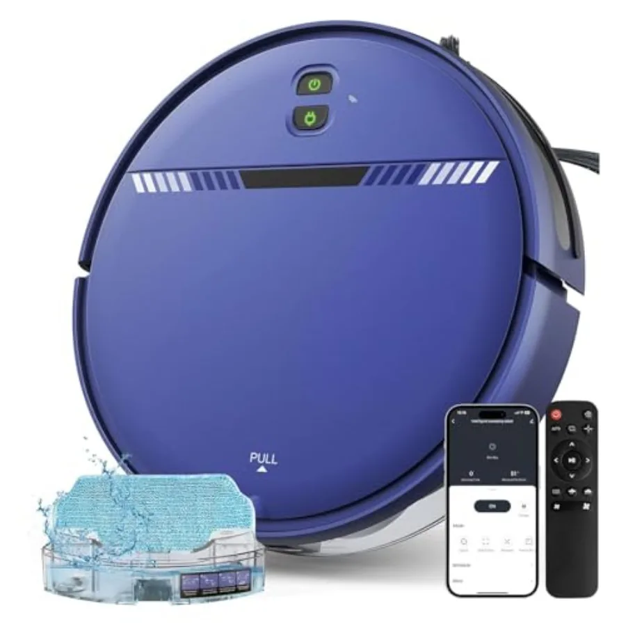 Robot Vacuum Cleaner Smart Robotic Vacuum Wi-Fi Connected App Control Compatible with Alexa and Google Assistant Automatic Self
