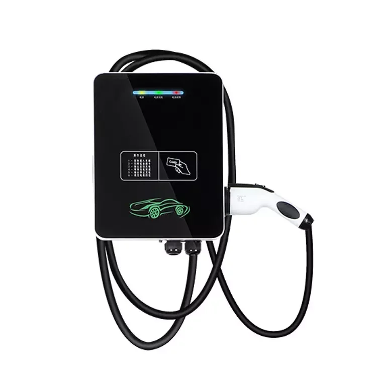 Chinese Commercial Double Gun EV Charger 32A 7kw/11kw/22kw 3 Phase Wallbox Fast EV Charger with OCPP 1.6