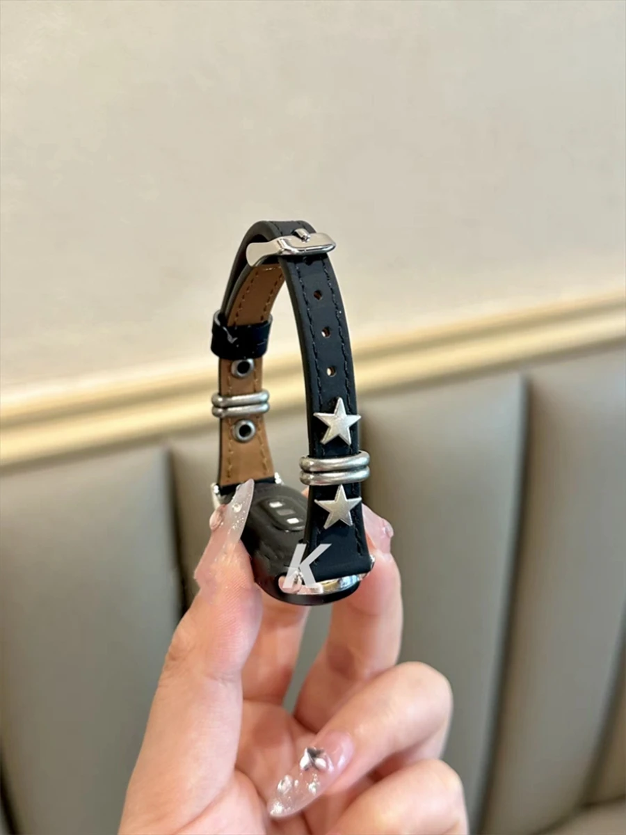 New Leather Loop for Xiaomi Band 10/9/8/NFC Strap