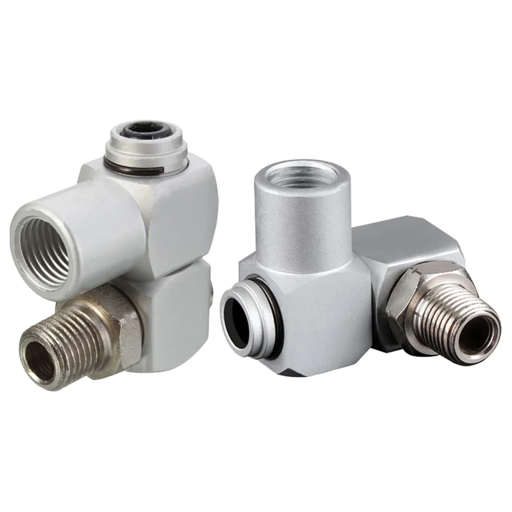 Pneumatic Part Universal 360 Swivel Air Hose Connector Adapter Flow Aluminum Alloy Tool Used For Compressor