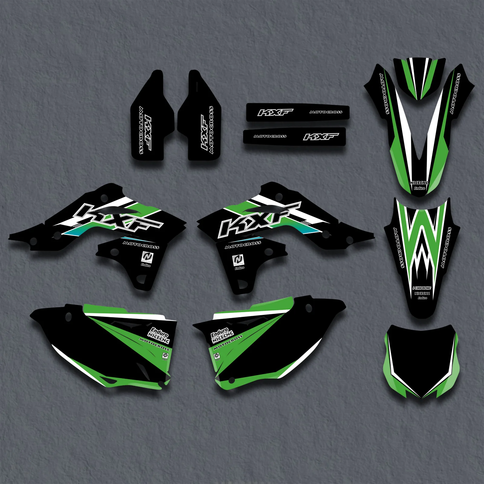 For Kawasaki KXF 250 KX 250F KX250F 2013 2014 Motorcycle Fairing Graphic Backgounds Decals Stickers Kit Customize Personality