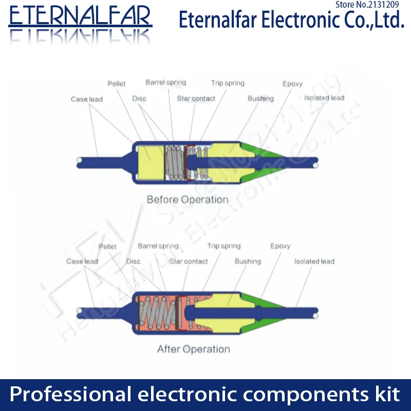 Hzy 73~280C 240C thermal guards Celsius Degree Thermal Fuse 15A 250V Micro Mini Electrical Temp  Temperature Fuse Thermal Cutoff