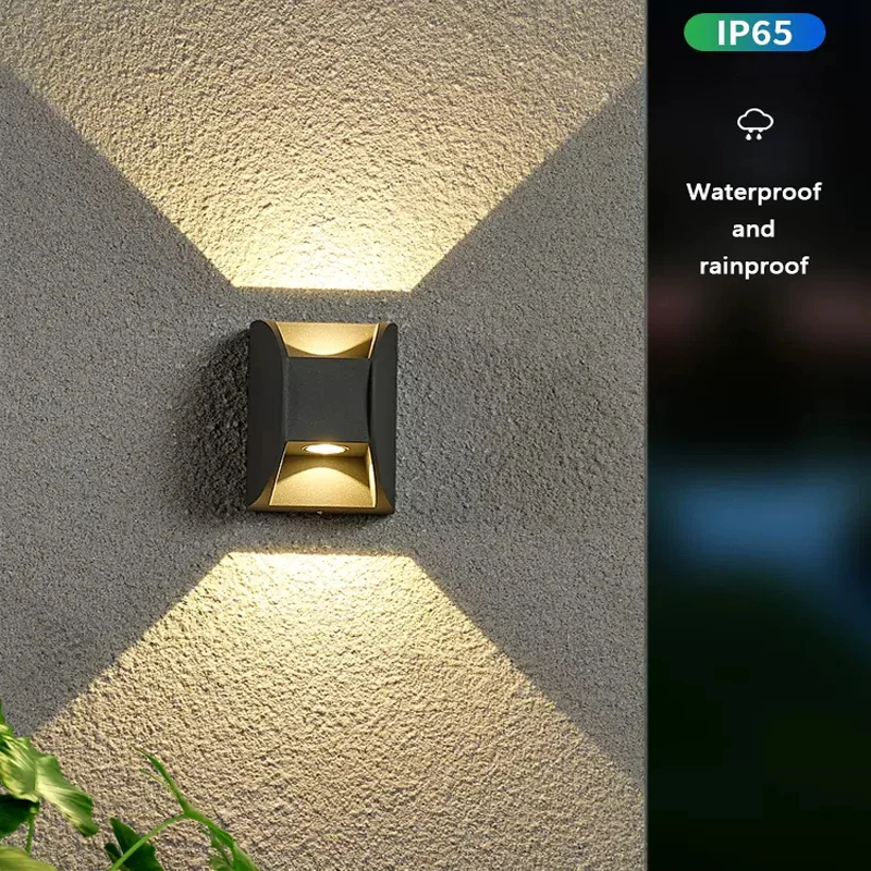 Imagem -02 - Led Wall Light Waterproof Ip65 Interior ao ar Livre 6w para Cima e para Baixo Jardim Luzes Luzes de Parede Modernas Ac85 265v