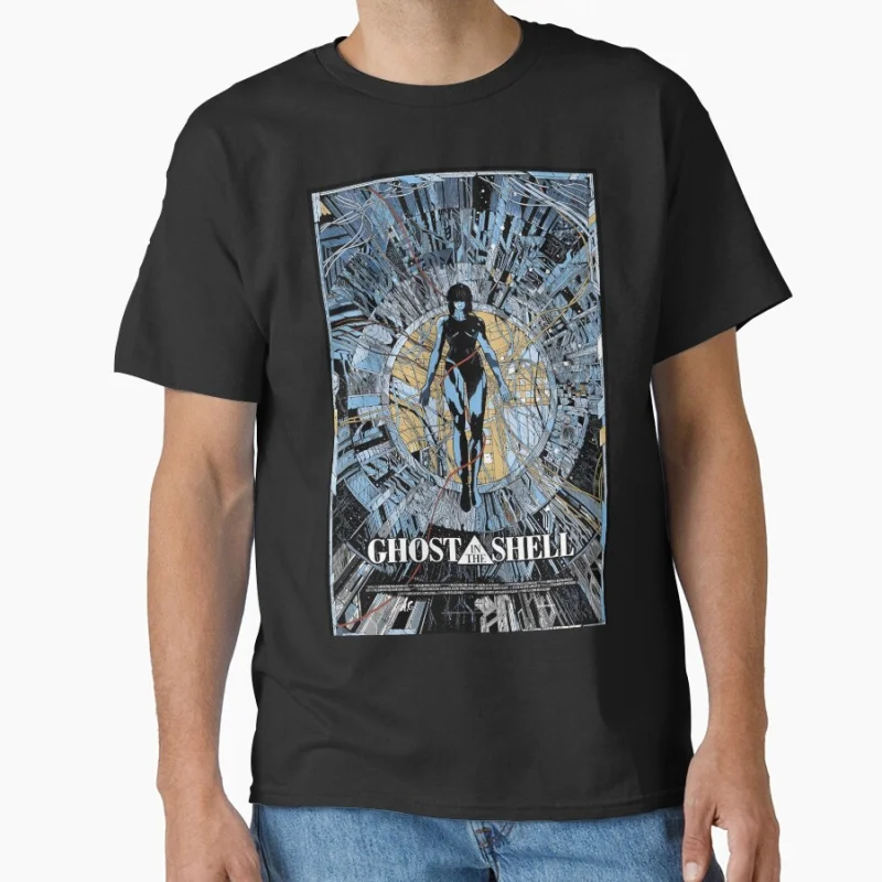 

Ghost In The Shell Posters 1024 Cyberpunk Video game Cyborg Girl T shirt Large size Tops Anime Graphic Print Cartoon Y2K Clothes