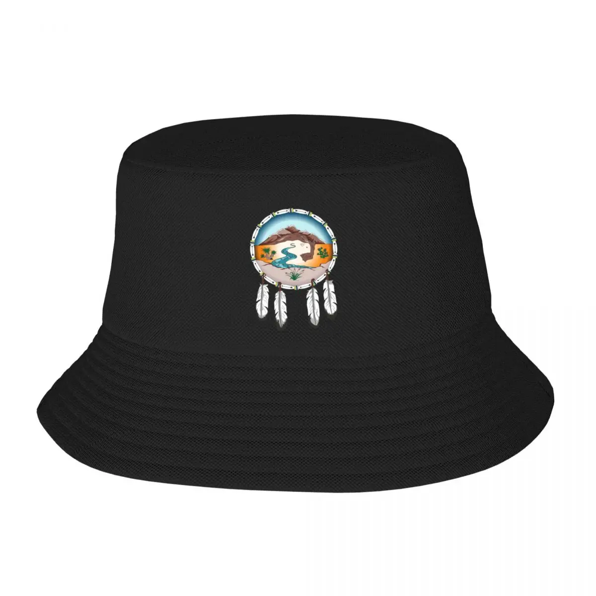 Lipan Apache Tribe Bucket Hat Beach Bag Designer Hat Women's 2024 Men's