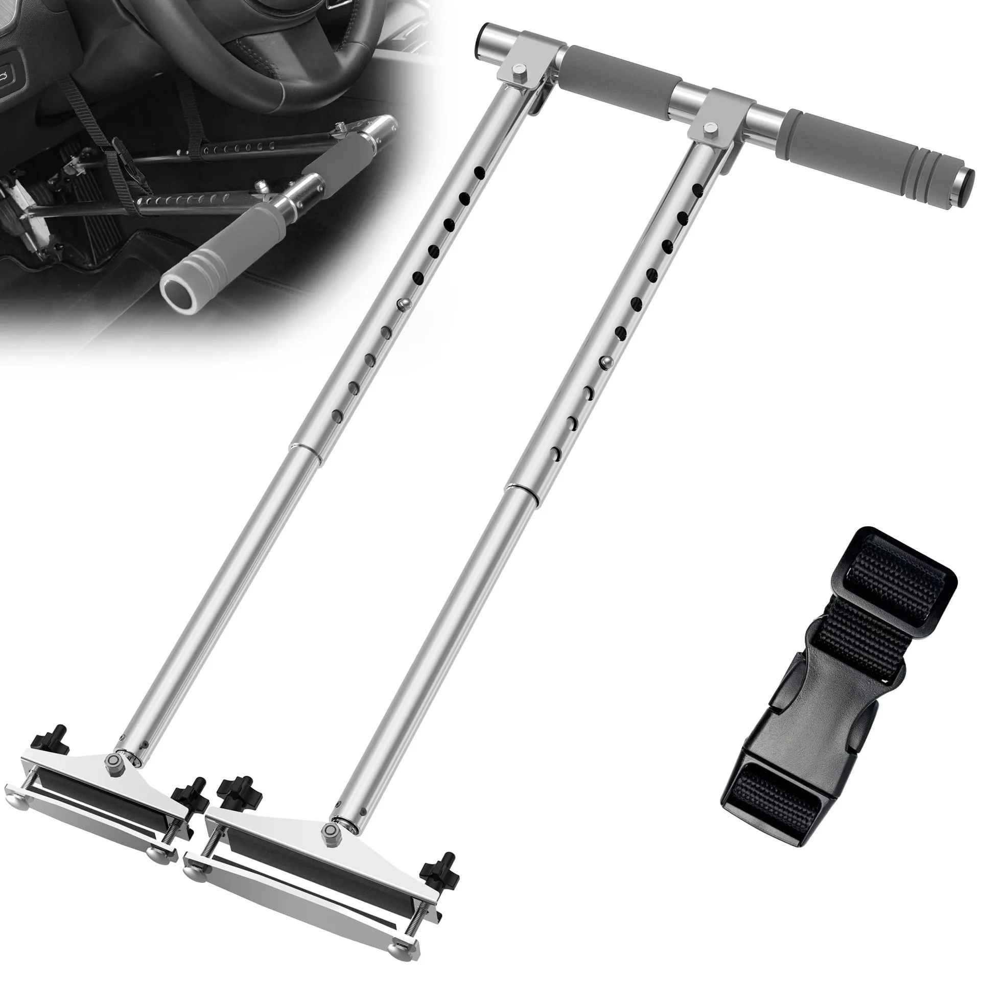 Portable Hand Driving Controls Kit, Hand Operated Driving Assist Device, Driving Hand Grip Handle Set