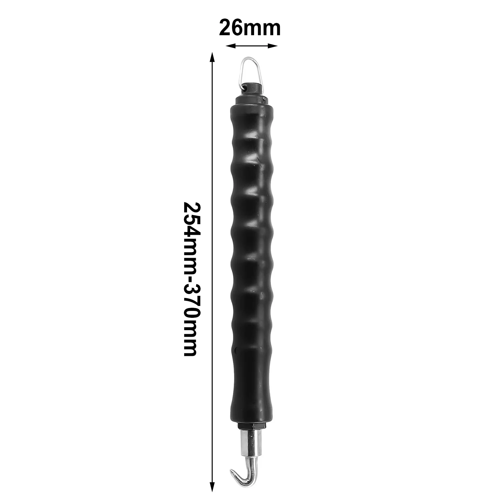 12‘’ Rebar Tie Wire Twister Hook Automatic Concrete Metal Wire Twisting Fence Pull Tie Tool Black Straight Hook Tie Wire Twister