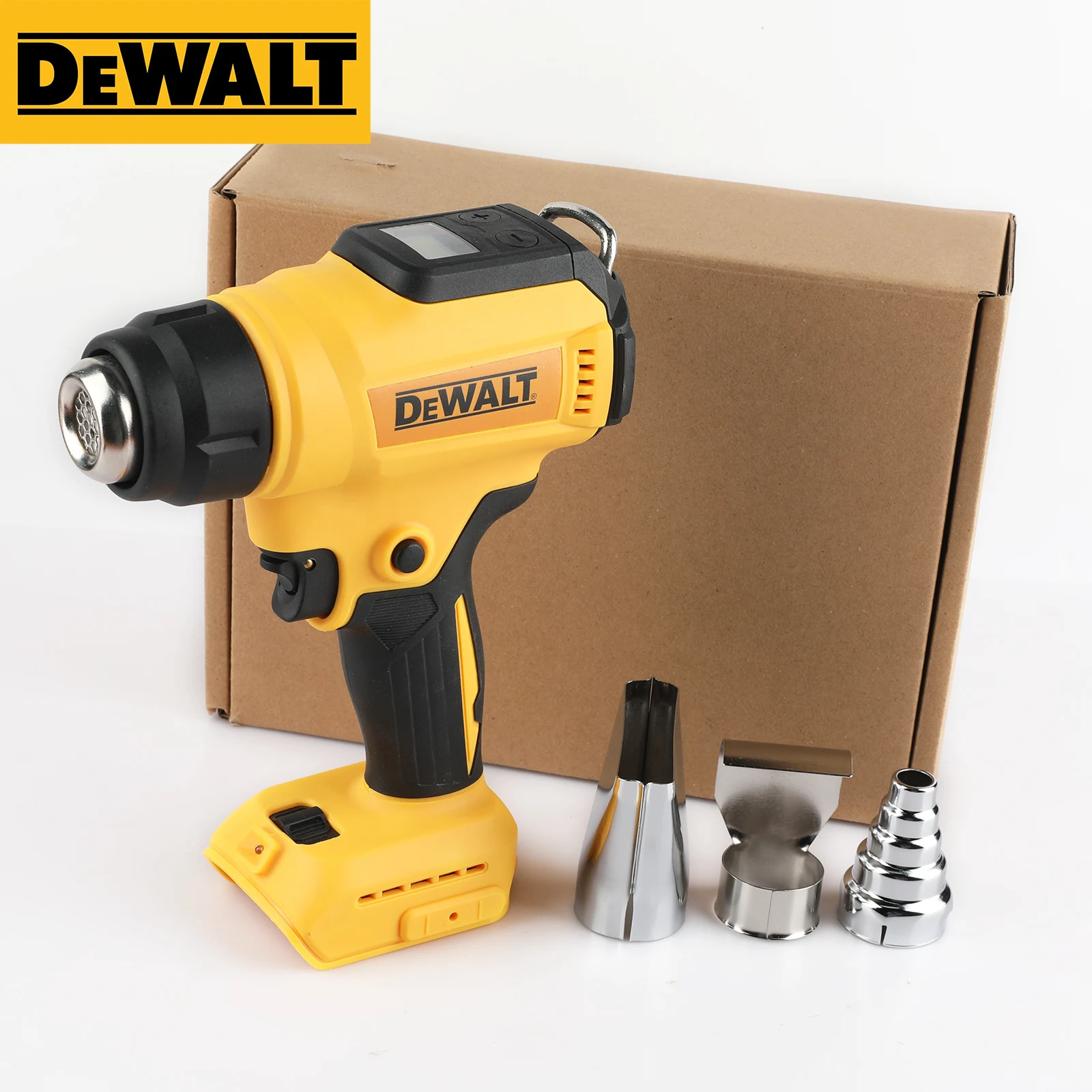 

Беспроводной пистолет Dewalt DCE530 с 3 насадками и цифровым ЖК-дисплеем Беспроводной пистолет горячего воздуха для аккумулятора Dewalt 20 В (без аккумулятора)