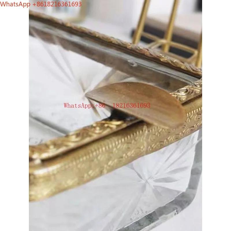 Imported Brass with Glass Ashtray, Home Living Room Office, Light Luxury Premium Commercial Hotel Ashtray