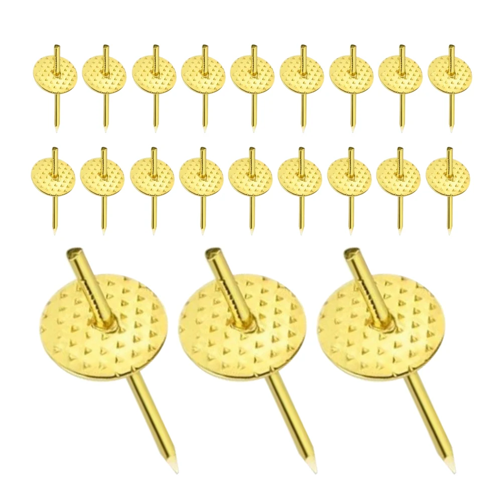 

50 Pcs Golden Nail Picture Frame Hanging Hardware Elegant Design Iron Versatile Hooks Photo Wall Accessories