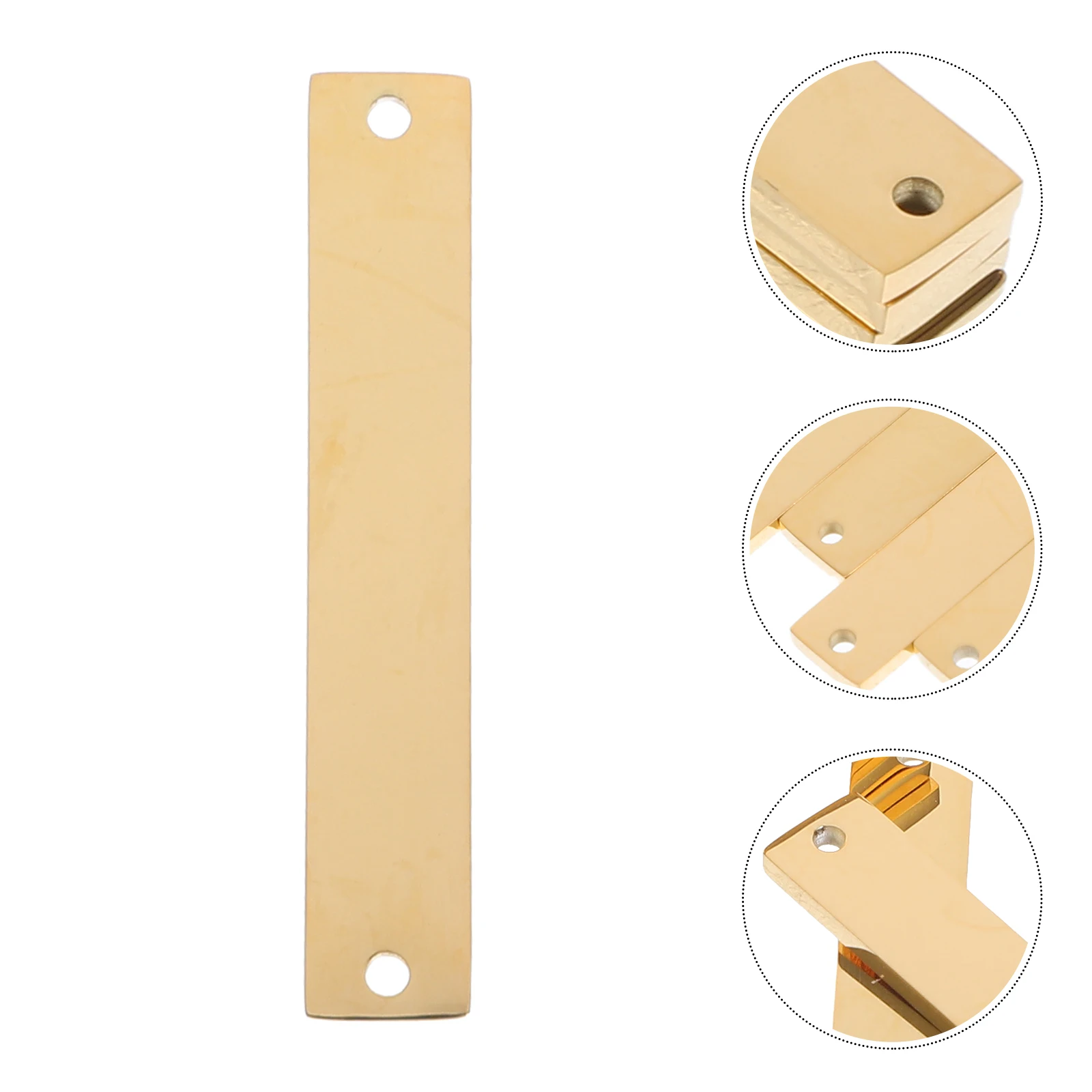 

10 Pcs Rectangle Stainless Steel Pendants Double Holes DIY Jewelry Accessories For Necklace Bracelet Earrings Craft Project