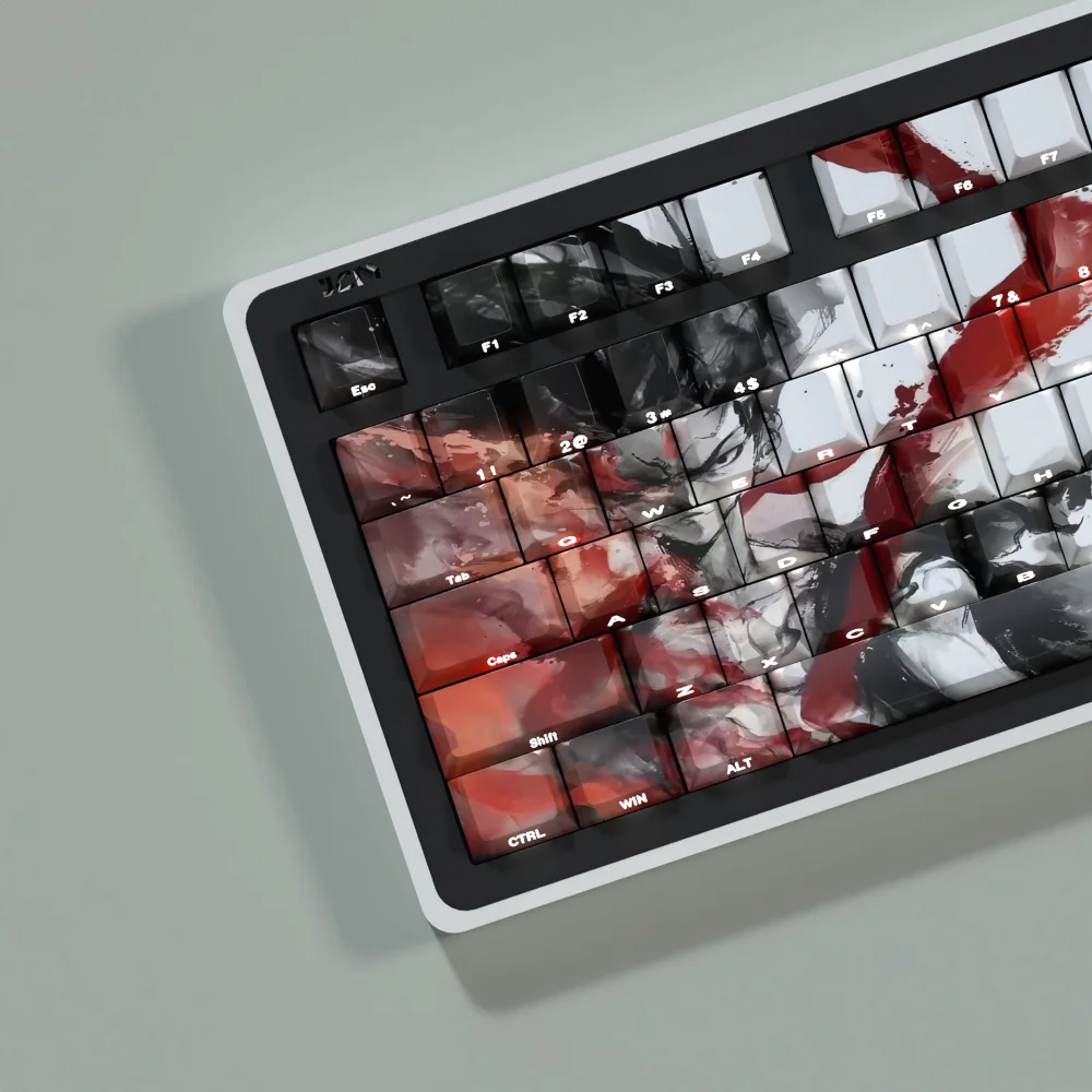 

Manga Style Keycaps 132 Keys PBT Keycaps Cherry Side Engraved Translucent for MX Switch ISO Mechanical Keyboards