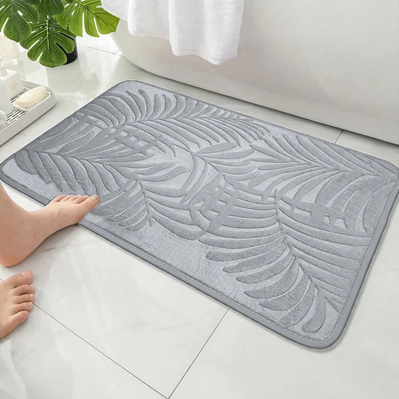 Saugfähiger, rutschfester Badezimmerteppich aus Memory-Baumwolle für Badezimmer, Bodenteppiche, Badematte, Wohnzimmer, Schlafzimmer, Küche, Zuhause – Detail 5