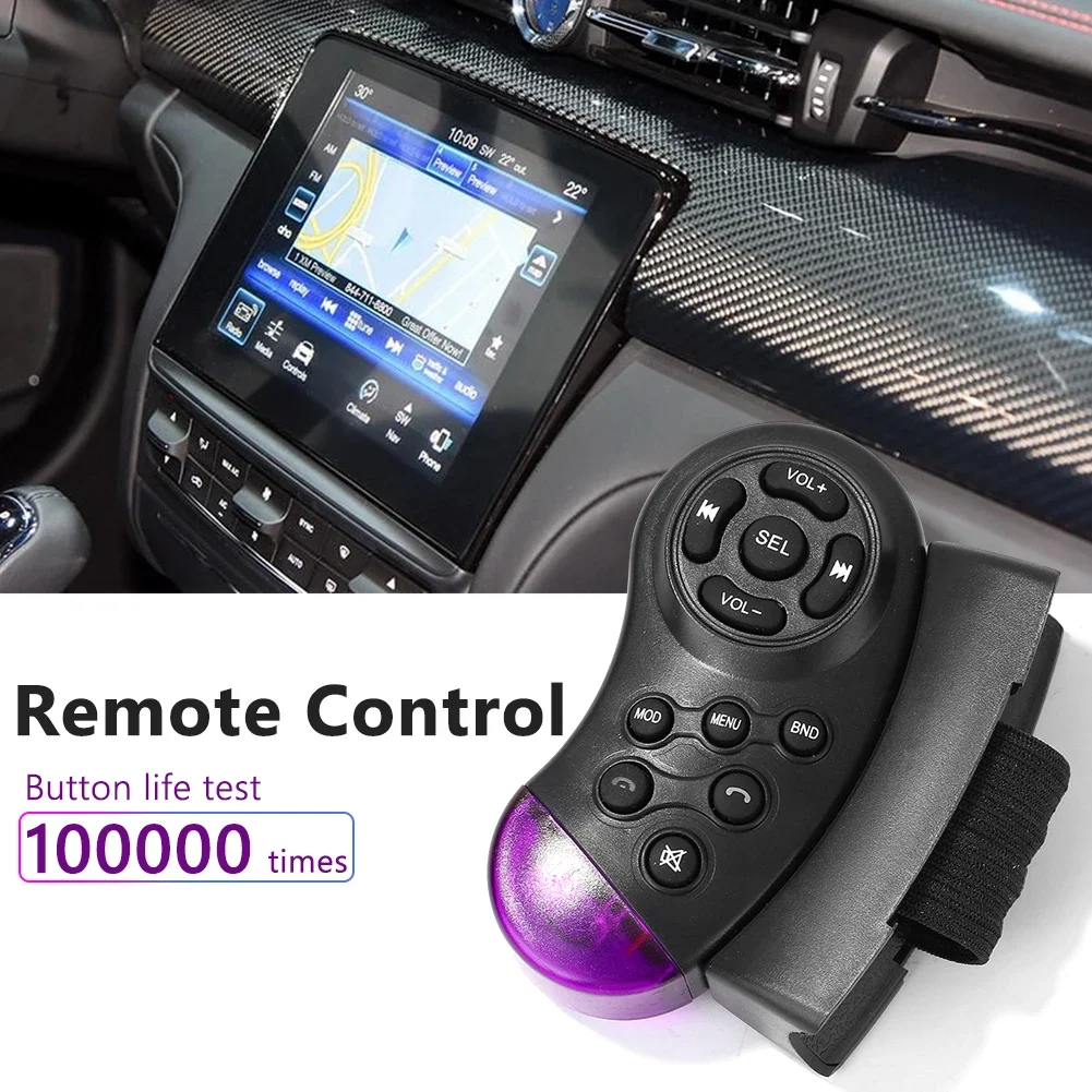 11-Key Wireless Steering Wheel Remote Control Battery Operated Vehicle MP3 DVD Stereo Button Wireless Control for Car Radio DVD