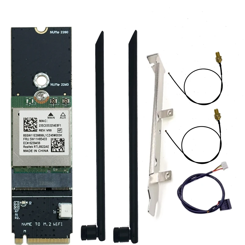 Placa de rede MT7902 WIFI 6E BT5.2 de baixa latência para laptop de mesa e PC industrial garantindo
