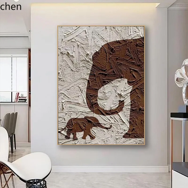 Hxl pure hand-painted oil painting - finished product with textured finish - entryway, floor-to-ceiling  background wall art