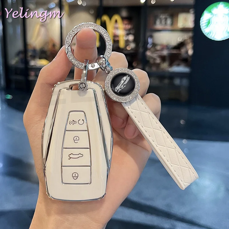 For Geely Emgrand Global Kulrey Hawk GX7 Okavango NL3 SUV GT GC9 Coolray X6 X7 EX7 Geometry C TPU Car Key Cover Case Keychain