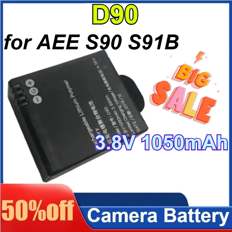 

D90 3.8V 1050mAh for AEE S90 S91B Lyfe Series Action Camera Battery