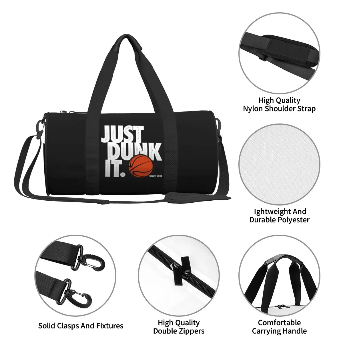 Bolsa de gimnasio, bolsa deportiva de baloncesto, bolso grande de Streetball, bolso personalizado impermeable para hombre, bolsa colorida de