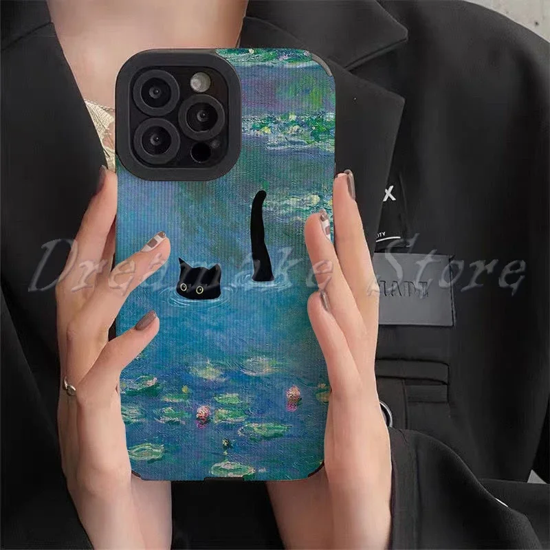 Black Cat Phone Case for Iphone 11 Pro Max Iphone 16 Pro Max Iphone 13 Pro Max Iphone 14 Pro Max Iphone 15 Pro Max Case