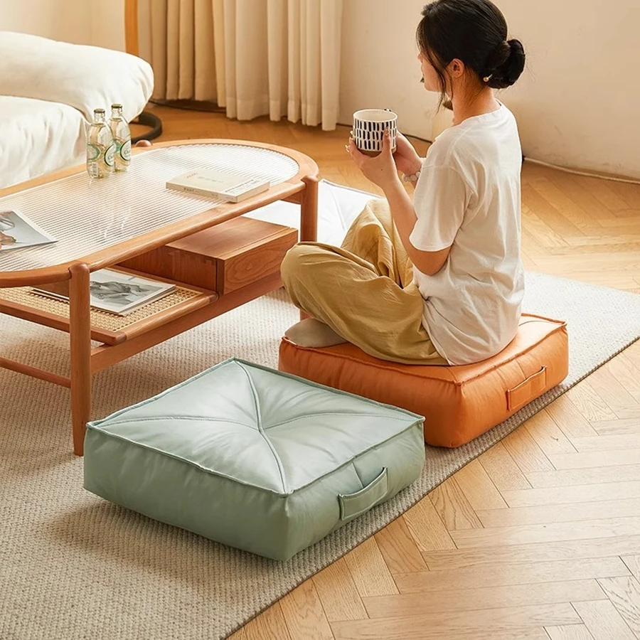 Pu Tuan cushion, tatami mat, bay window, balcony floor, thickened circular low stool, Japanese style seat cushion, sofa stool