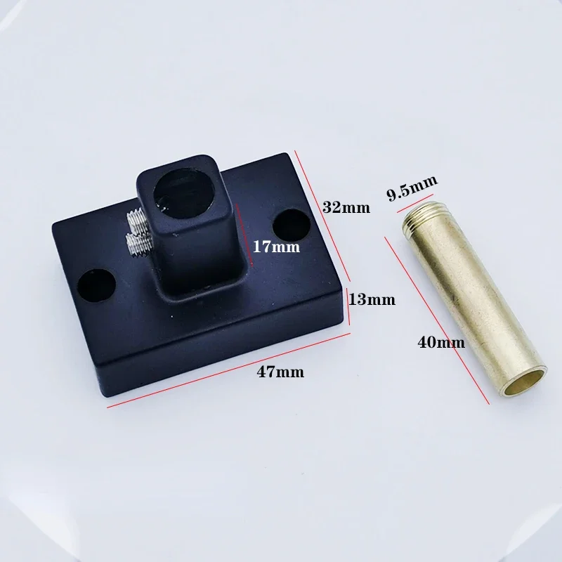 1pcs Square Holder Shower Head Fixed Base Extension Pole Shower Column Lift Shower Pipe Wall Bracket Zinc Alloy