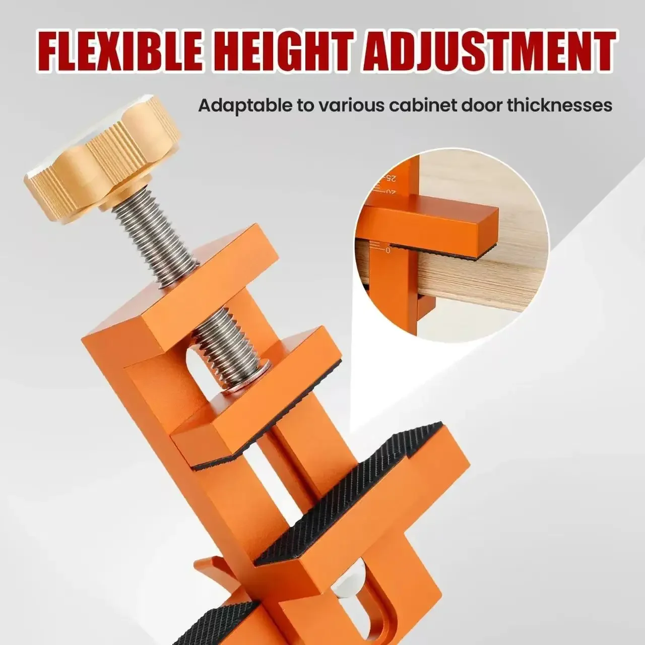 Woodworking Cabinet Door Installation Jig, Door Panel Installation Rebounding Device Drilling Tool 2 in 1 Quick Positioning Tool