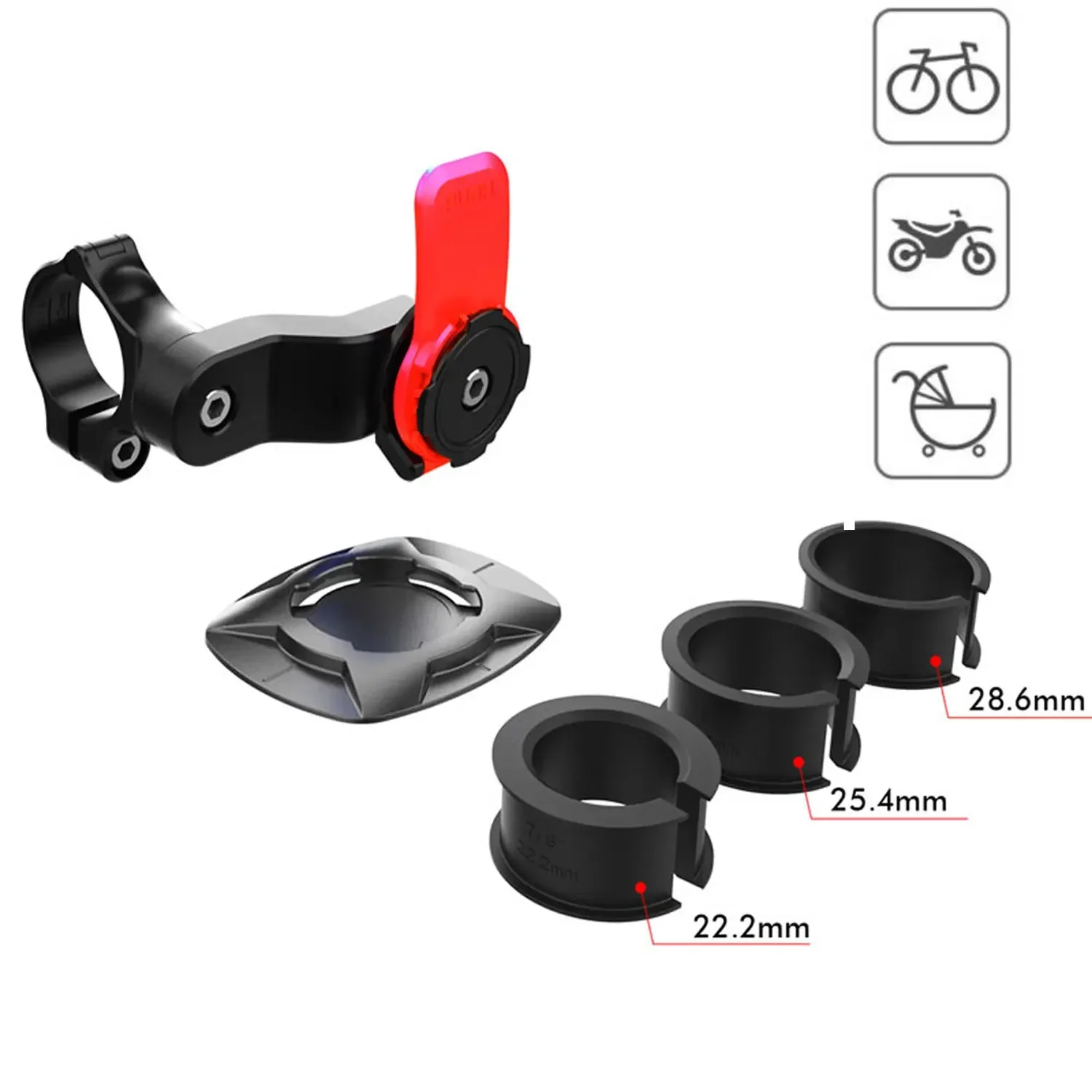 New Motorcycle Bike Phone Holder Shock Resistant MTB Bicycle Scooter Bike Handlebar Security Quick Lock Support Telephone Stand