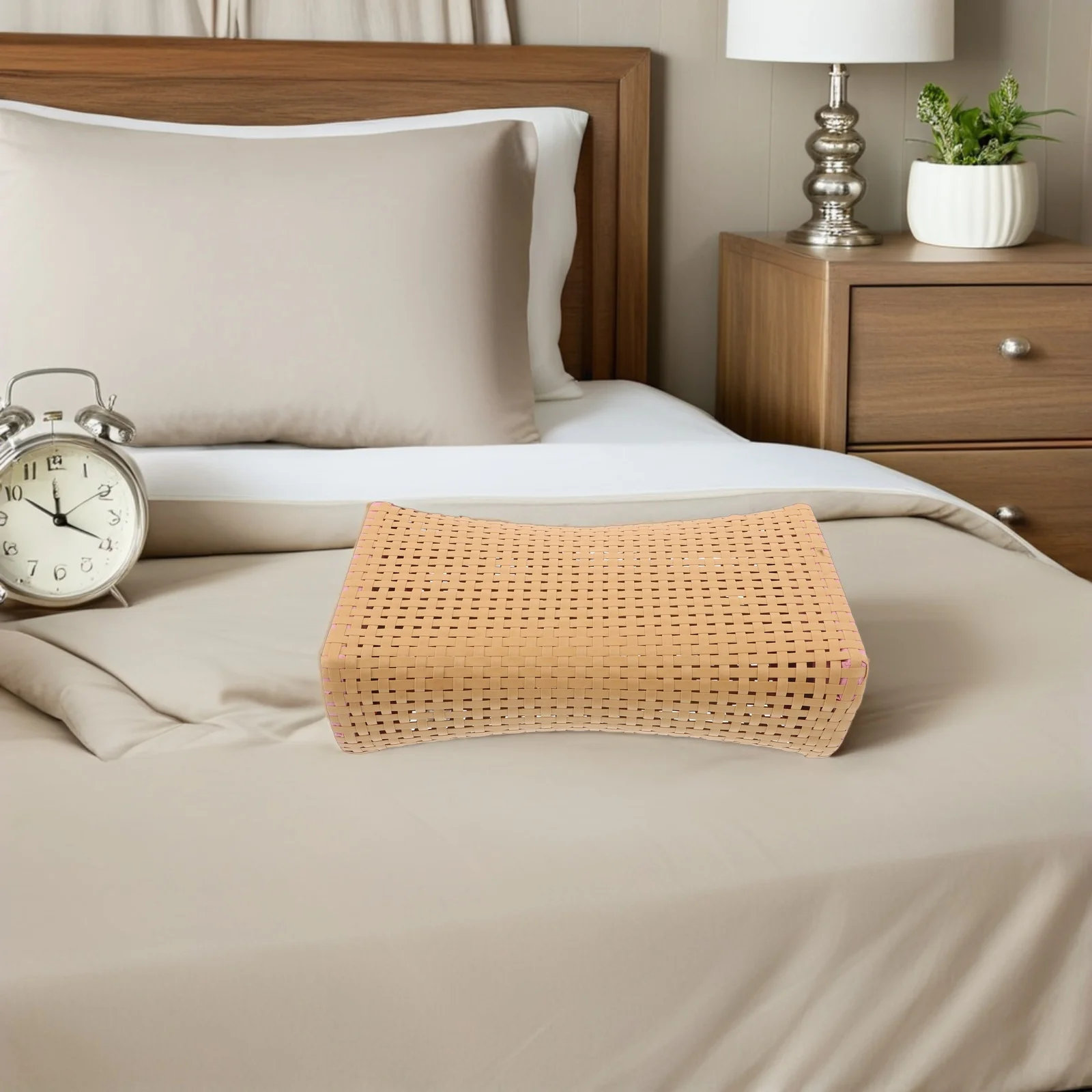 

PE Vinegar Cool Pillow Breathable Headrest Cushion Cooling Sauna Rattan for Summer