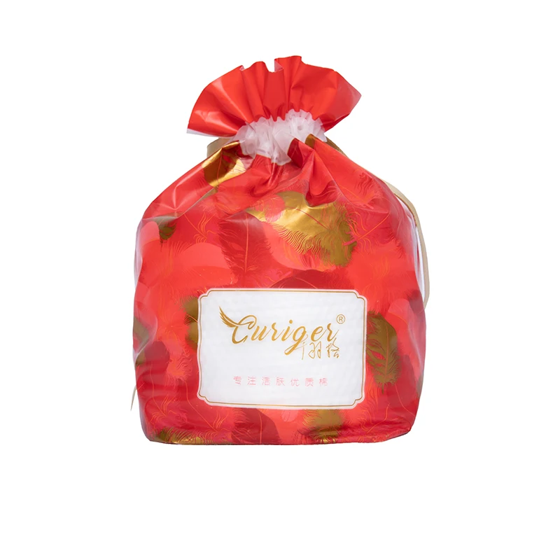 Red Disposable Face Towel Thickened Pearl Embossed Lint-Free Viscose Fiber for Wet Dry Use Facial Cleansing Makeup Removal