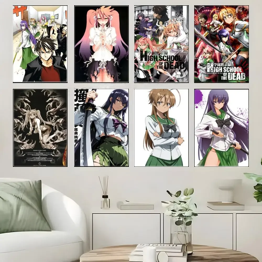 Anime H-Highschool Of The Dead Poster Crease Free Waterproof Durable All Space Wall Decor